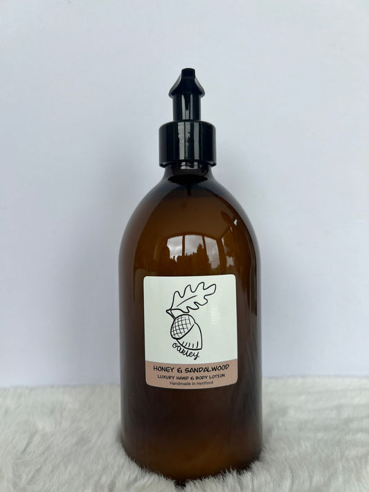 Luxury Hand & Body Lotion - Honey & Sandalwood - 500ml